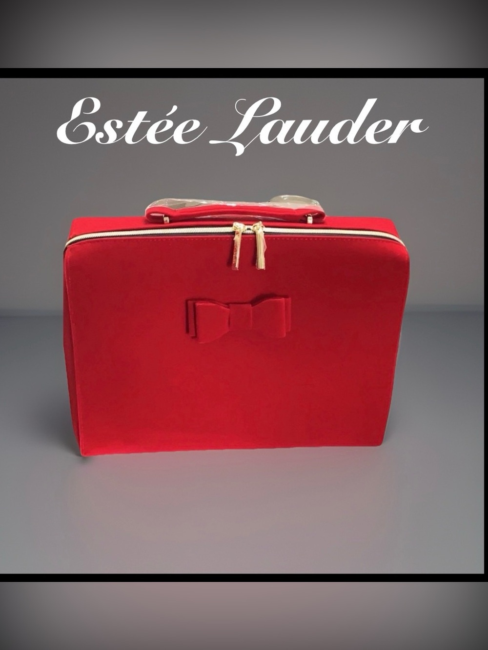 Estée Lauder’s Red-Retired Limited Edition Travel~Lingerie~Cosmetics Bag/Case🌿🆕🌿